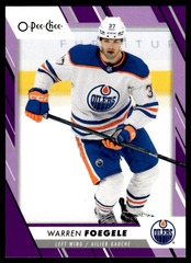 2023-24 O-Pee-Chee Purple #407 Warren Foegele 26/49 Oilers